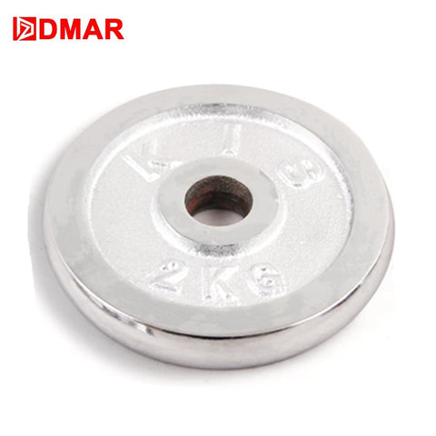 DMAR1pc 2kg Dumbbells Disk Weights for Fitness Weightlifting Crossfit Equipment Barbell Gym Muscle Strength ExerciseBarbell