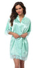 Sexy Bridesmaid Short Satin Bride Robe Lace Kimono Women Wedding Sleepwear Summer Female Bathrobe Lingerie Clothes Home Femme L3