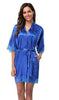 Sexy Bridesmaid Short Satin Bride Robe Lace Kimono Women Wedding Sleepwear Summer Female Bathrobe Lingerie Clothes Home Femme L3