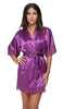 Sexy Bridesmaid Short Satin Bride Robe Lace Kimono Women Wedding Sleepwear Summer Female Bathrobe Lingerie Clothes Home Femme L3