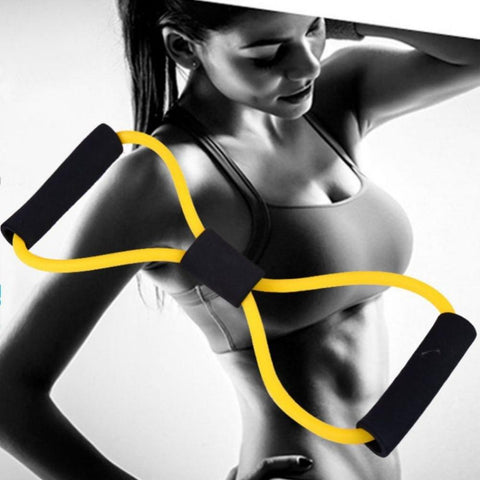8 Word Type Resistance Band Chest Fitness Yoga Pull Rope Tube Rubber Muscle Training Stretch Crossfit Equipment Elastic Band