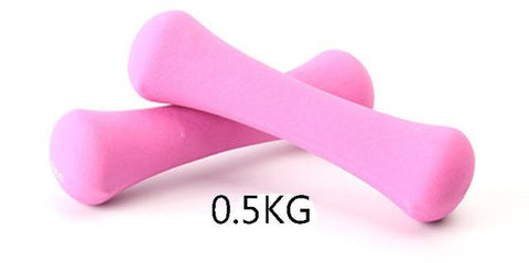 Women's plastic dumbbell plastic rubber arm thin bone home Fitness Equipments Dumbbells 0.5-1kg