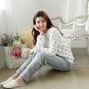 Autumn and Winter Women Pyjamas Sets Thick Warm Coral Velvet Suit Flannel Long Sleeve Female Cartoon Bear Animal Pants Sleepwear