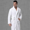 Big Size Flannel Bath Robe Solid White Thickening Sashes Long Sleeve Home Nightgown Sleepwear For Male Bathrobes Ds5090
