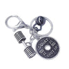 Precision production kettlebell barbell dumbbells perfect combination of fitness fashion jewelry keychain