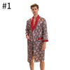Autumn Men Boys Home Robes Male Printed Home Bathrobes Men Long Sleeves Soft Sleep Robes Home Male Casual Nightgowns Clothing