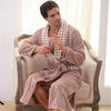 Men'S Flannel Robe Bath Plus Size Nightgown Autumn Winter Pajamas Long Sleeve Men'S Bathrobe Sleepwear 2019 New Ds5088