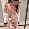 Women Pajamas Sets Short Sleeve Satin Pajamas Set Two Pieces Set Women Sleepwear Sexy Nightwear Summer Pyjama Short Sleeve Pjs