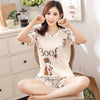 Women Pajamas Sets Short Sleeve Satin Pajamas Set Two Pieces Set Women Sleepwear Sexy Nightwear Summer Pyjama Short Sleeve Pjs
