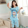 Women Pajamas Sets Short Sleeve Satin Pajamas Set Two Pieces Set Women Sleepwear Sexy Nightwear Summer Pyjama Short Sleeve Pjs