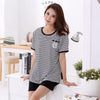 Women Pajamas Sets Short Sleeve Satin Pajamas Set Two Pieces Set Women Sleepwear Sexy Nightwear Summer Pyjama Short Sleeve Pjs