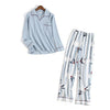 Fresh Swallow woman pajamas sets adult 100% knit cotton long sleeve Japanese pijamas sleepwear pyjamas pijama feminino sexy