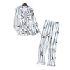 Fresh Swallow woman pajamas sets adult 100% knit cotton long sleeve Japanese pijamas sleepwear pyjamas pijama feminino sexy