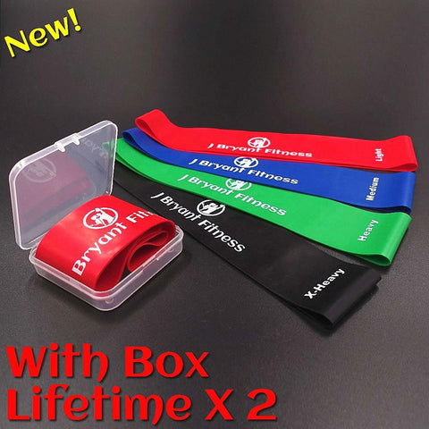Elastic Fitness Bands Rubber Yoga Resistance Band 100% Latex With Box 10 Inch 4 Levels of Strength Training Workout Equipment