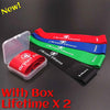 Elastic Fitness Bands Rubber Yoga Resistance Band 100% Latex With Box 10 Inch 4 Levels of Strength Training Workout Equipment