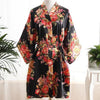 Elegant Pink Women Kimono Bath Gown Sexy Bride Bridesmaid Wedding Robe Nightgown Sexy Home Clothing Sleepwear Negligee Lingerie
