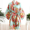 Elegant Pink Women Kimono Bath Gown Sexy Bride Bridesmaid Wedding Robe Nightgown Sexy Home Clothing Sleepwear Negligee Lingerie