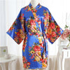 Elegant Pink Women Kimono Bath Gown Sexy Bride Bridesmaid Wedding Robe Nightgown Sexy Home Clothing Sleepwear Negligee Lingerie