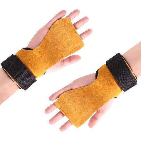 Fitness Leather WeightLifting Gloves Gym Grip Palm Protector Strap Weight lifting Pad Wrist Wraps Dumbbell Gloves Gym Equipment