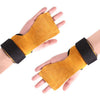 Fitness Leather WeightLifting Gloves Gym Grip Palm Protector Strap Weight lifting Pad Wrist Wraps Dumbbell Gloves Gym Equipment