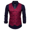 2018 New Arrival Dress Vests For Men Slim Fit Mens Suit Vest Male Waistcoat Gilet Homme Casual Sleeveless Formal Business Jacket