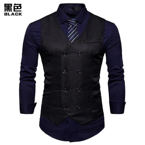 2018 New Arrival Dress Vests For Men Slim Fit Mens Suit Vest Male Waistcoat Gilet Homme Casual Sleeveless Formal Business Jacket