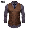 2018 New Arrival Dress Vests For Men Slim Fit Mens Suit Vest Male Waistcoat Gilet Homme Casual Sleeveless Formal Business Jacket