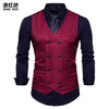 2018 New Arrival Dress Vests For Men Slim Fit Mens Suit Vest Male Waistcoat Gilet Homme Casual Sleeveless Formal Business Jacket