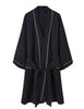 Man Sleepwear Cotton Pajamas Robes Cardigan Lingerie Pajamas Tie Straps Nightgown Large Size Bathrobe Gray Black SAN0
