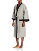 Man Sleepwear Cotton Pajamas Robes Cardigan Lingerie Pajamas Tie Straps Nightgown Large Size Bathrobe Gray Black SAN0
