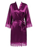 Sexy Ladies' Lace Satin Robe Gown Solid Soft Nightgown Nightwear Kimono Bathrobe Sleepwear Wedding Bride Bridesmaid Robes