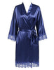 Sexy Ladies' Lace Satin Robe Gown Solid Soft Nightgown Nightwear Kimono Bathrobe Sleepwear Wedding Bride Bridesmaid Robes