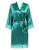 Sexy Ladies' Lace Satin Robe Gown Solid Soft Nightgown Nightwear Kimono Bathrobe Sleepwear Wedding Bride Bridesmaid Robes