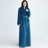 Men Winter Extra Long Thick Warm Shawl Collar Bath Robe Mens Thermal Flannel Bathrobe Male Peignoir Homme Coral Fleece Nightgown