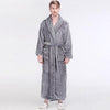 Men Winter Extra Long Thick Warm Shawl Collar Bath Robe Mens Thermal Flannel Bathrobe Male Peignoir Homme Coral Fleece Nightgown