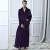 Men Winter Extra Long Thick Warm Shawl Collar Bath Robe Mens Thermal Flannel Bathrobe Male Peignoir Homme Coral Fleece Nightgown