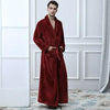 Men Winter Extra Long Thick Warm Shawl Collar Bath Robe Mens Thermal Flannel Bathrobe Male Peignoir Homme Coral Fleece Nightgown