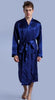 New Black Men's Satin Rayon Robe Gown Solid Color Kimono Bath Gown Lounge Casual Male Nightgown Sleepwear Home Wear S M L XL XXL