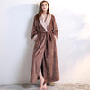 Men Winter Extra Long Thick Thermal Bathrobe Mens Luxury Flannel Warm Kimono Bath Robe Women Sexy Fur Robes Male Soft Nightgown