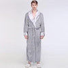 Men Winter Extra Long Thick Thermal Bathrobe Mens Luxury Flannel Warm Kimono Bath Robe Women Sexy Fur Robes Male Soft Nightgown