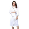 YJSFG HOUSE New Men Women Robes Sleep Lounge Bathrobe Cotton Robe Nightgown Sleepwear Long Soft Belt Home Hotel Male Female Home