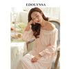 New Arrivals Vintage Nightgowns Sleepshirts Soft Home Dress Lace Sleepwear Solid Sleep & Lounge Cotton Nightgown female # H100