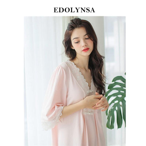 New Arrival Lace Nightgowns Sleepshirts Elegant Lady Dresses Princess Sleepwear Vintage Home Dress Embroidery Sleep & Lounge#H3