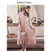 New Arrivals Vintage Nightgowns Sleepshirts Elegant Home Dress Lace Sleepwear Women Sleep & Lounge Print Cotton Nightgown #H174