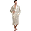 Mens Silk Satin Pajamas Pajama Pyjamas Sleepwear Robe Robes Nightgown  Loungewear  U.S.S  M  L XL 2XL 3XL Plus  Striped_ Gifts