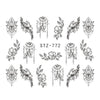 Full Beauty Lace Necklace Water Decals Nail Art Sticker Witch Black Flower Watermark Transfers Sliders Decoration TRSTZ771-777
