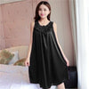 2018 Summer Nightgown sexy sleeveless Night dress women Plus size XXXXL Lace and silk Nightgowns sleepwear sleepshirt nightdress