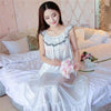 2018 Summer Nightgown sexy sleeveless Night dress women Plus size XXXXL Lace and silk Nightgowns sleepwear sleepshirt nightdress