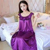 2018 Summer Nightgown sexy sleeveless Night dress women Plus size XXXXL Lace and silk Nightgowns sleepwear sleepshirt nightdress