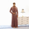 Men's Long Robe Microfiber  Flannel  Fleece Flannel Floor- Length Plus Size Bathrobe  Robes Sleepwear Loungewear Nightgown